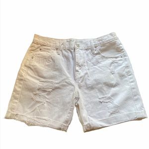 Mossimo Boyfriend Jean Shorts White Size 10